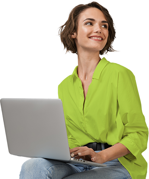 girl with laptop